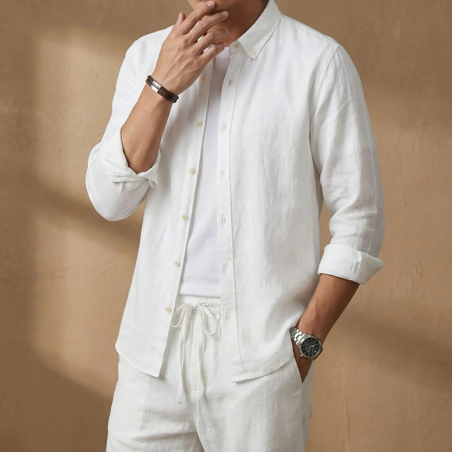 Linen Style Cardigan All Matching Loose Lightweight