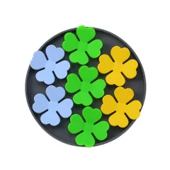 Silica Gel Sucker Anti-choke Smell And Slow Eating Pet Licking Mat - Round Yellow Green Light Blue - View 1