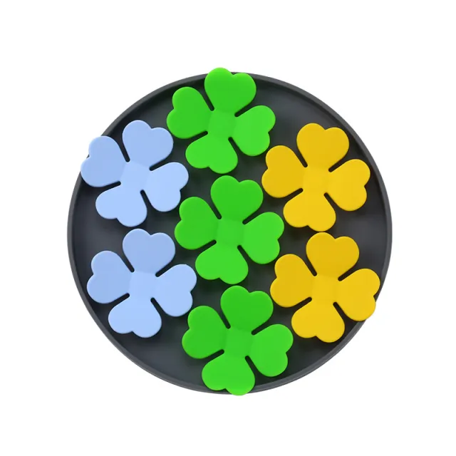 Silica Gel Sucker Anti choke Smell And Slow Eating Pet Licking Mat Round Yellow Green Light Blue - Shop at LoveMi