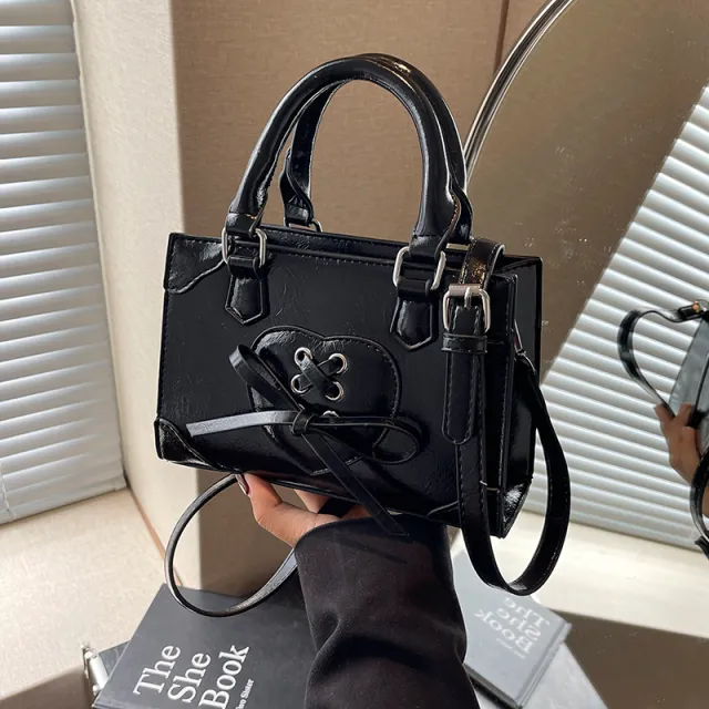 Crossbody Bag Summer Versatile Shoulder Portable Small Square Bag Black - Shop at LoveMi