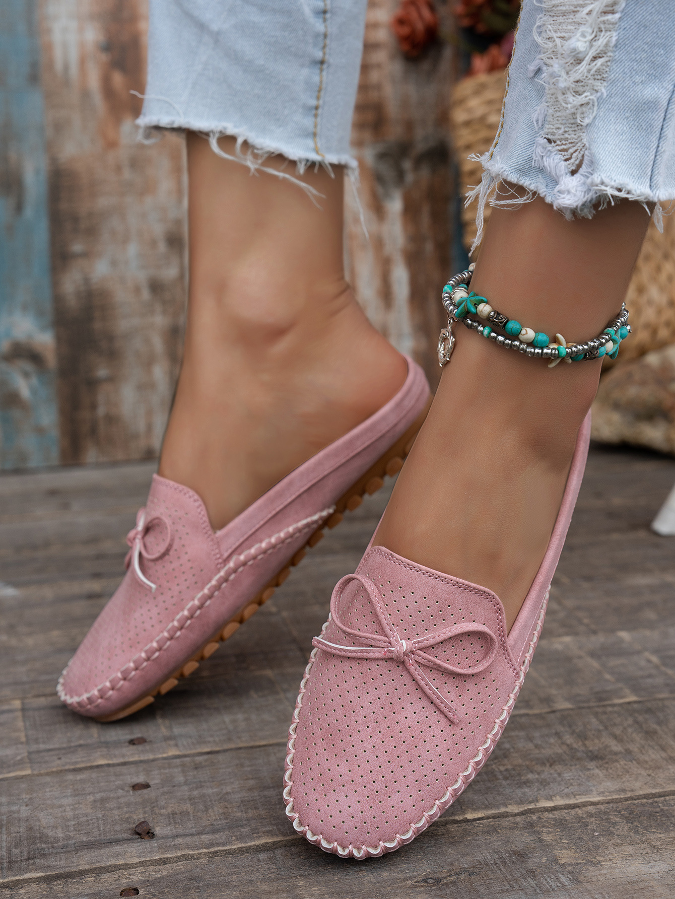 Slip-On Round-Toe Loafers – top-down view
