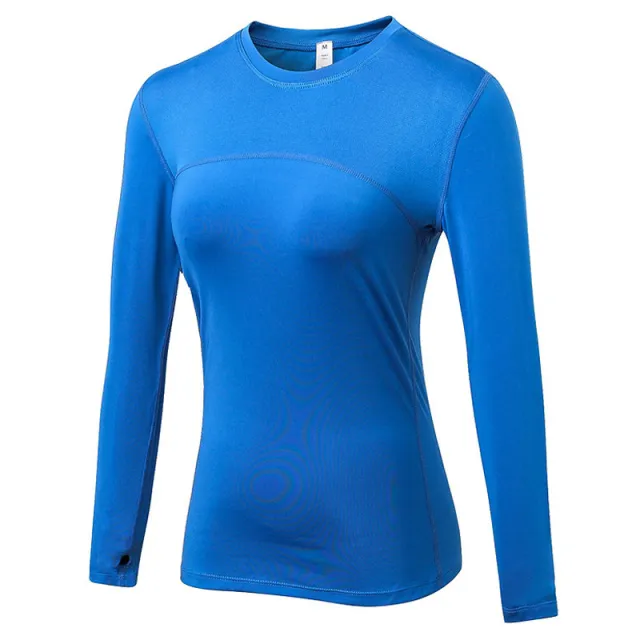 Women's Tight PRO Fitness Running Yoga Sports T shirt Blue - Shop at LoveMi