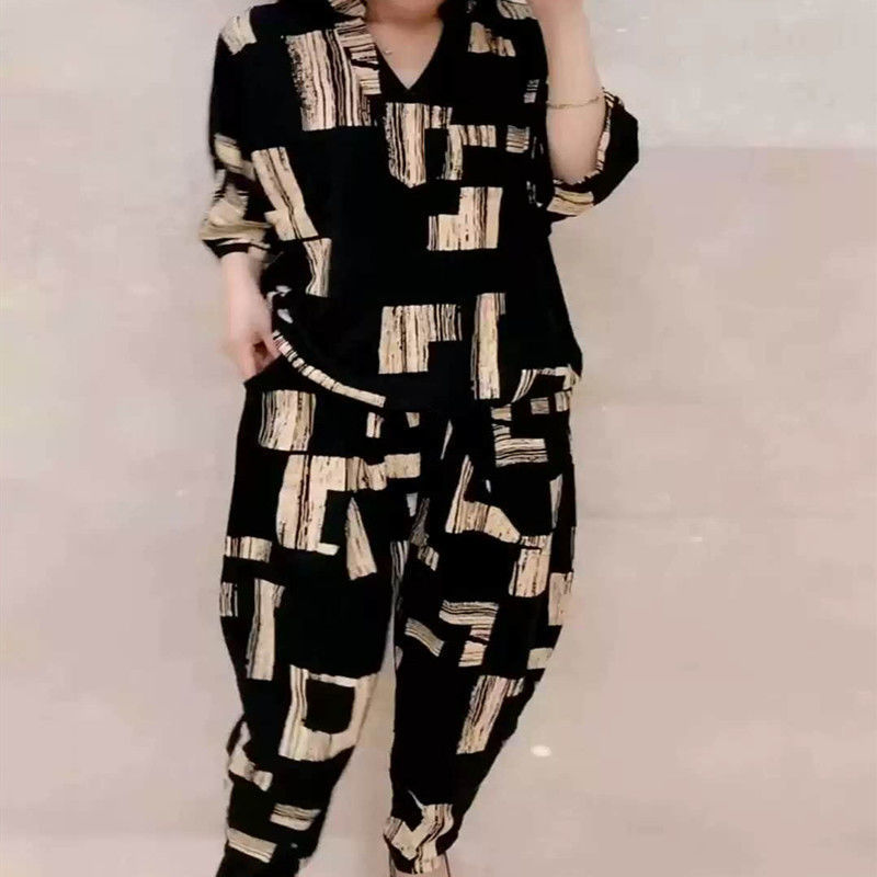 Fashionable Relaxed And Casual Harem Pencil Pants Two-piece Set thumbnail 3