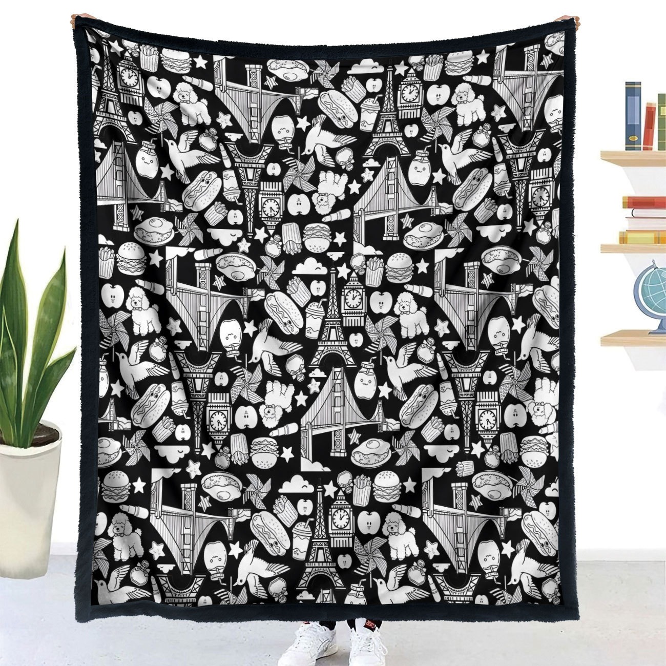 Polyester Throw Blanket with Brush, picture 5 of 12