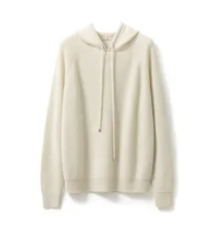 Autumn And Winter Thickening Knitted Hat Loose Sweater - Milky White - View 1