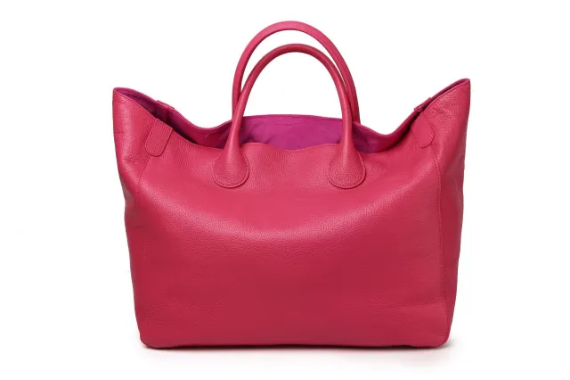 Simple Personality Tote Genuine Leather Big Bag Super Capacity Rose - Shop at LoveMi
