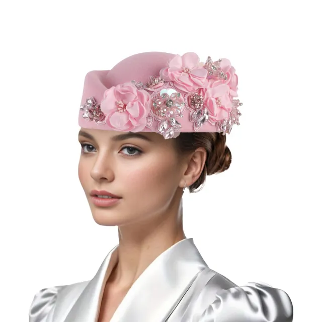 Retro British Felt Headscarf Soft Beret Pink - Shop at LoveMi