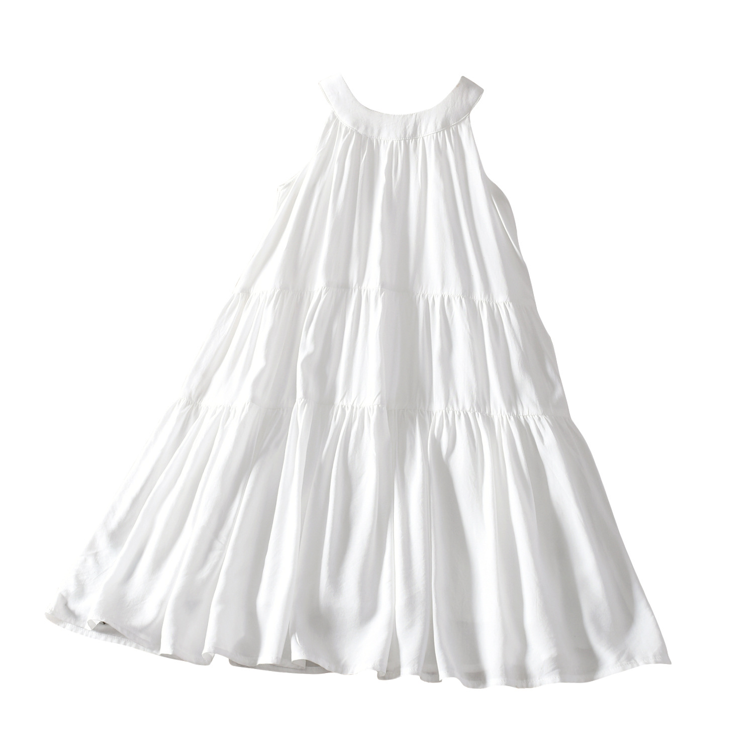 France Backless Off-shoulder Dress White Over-the-knee Skirt