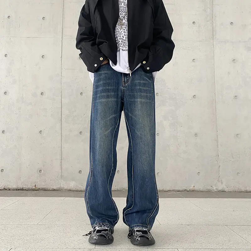 Men's Loose Straight Wide-leg Pants