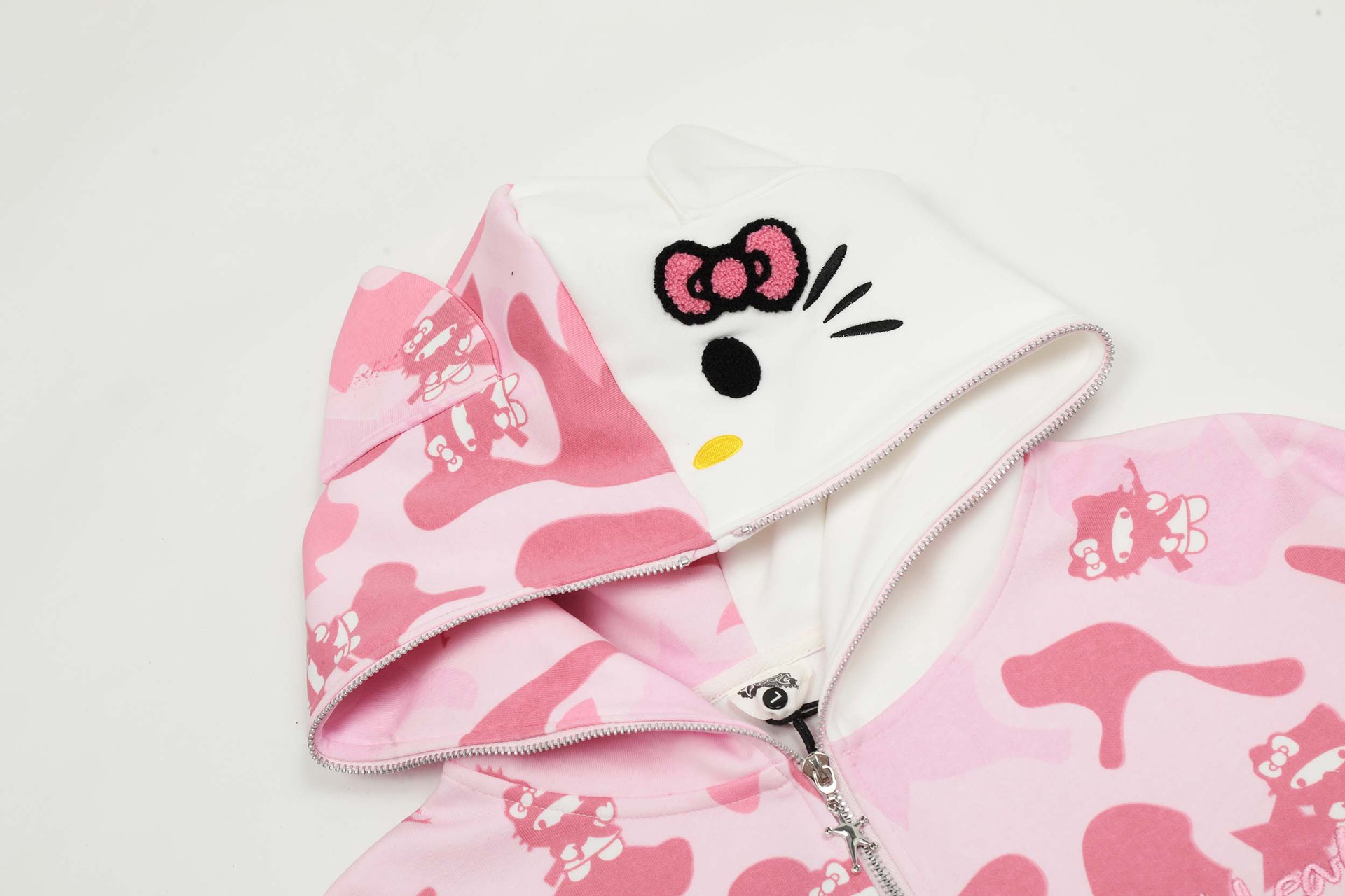 Title 13, Full Printed Cartoon Cat Letter Embroidery Hood...