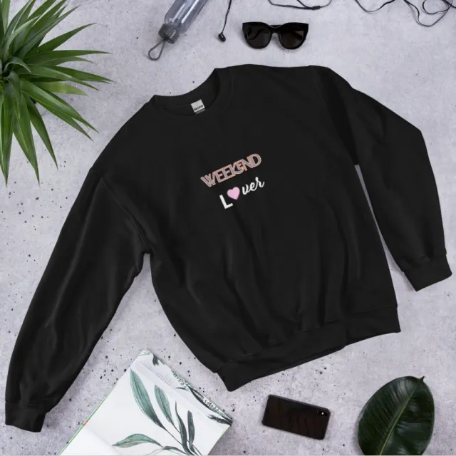 Weekend Lover Unisex Sweatshirt Black - Shop at LoveMi