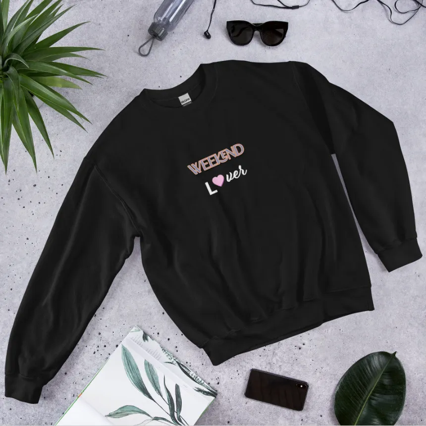 Weekend Lover Unisex Sweatshirt - Black