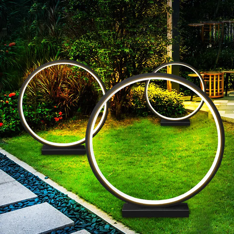 Courtyard Lawn Lamp Outdoor Waterproof Simple Round