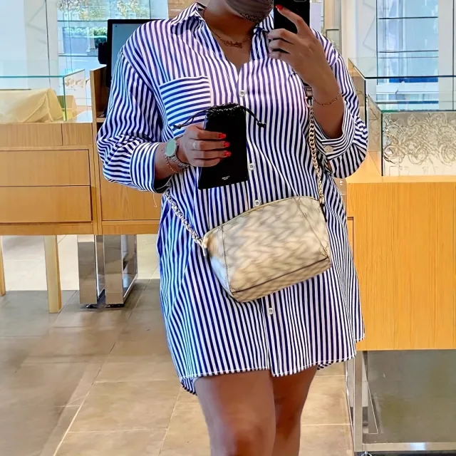 Summer Women's Striped Long sleeved Shirt White - Shop at LoveMi
