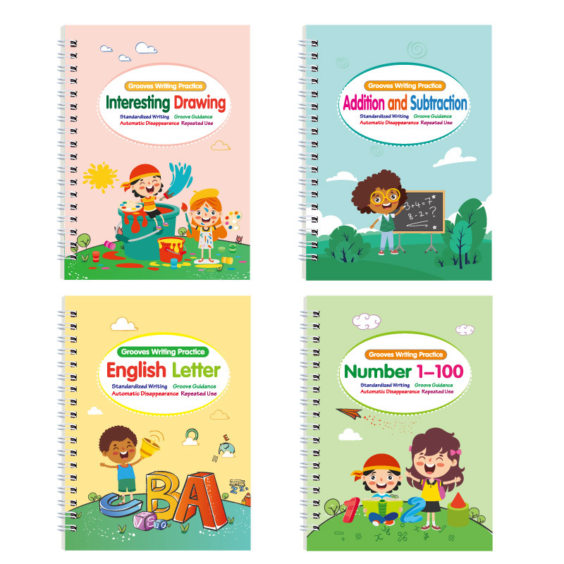 Full English Groove Copybook Children's Alphabet Digital Painting