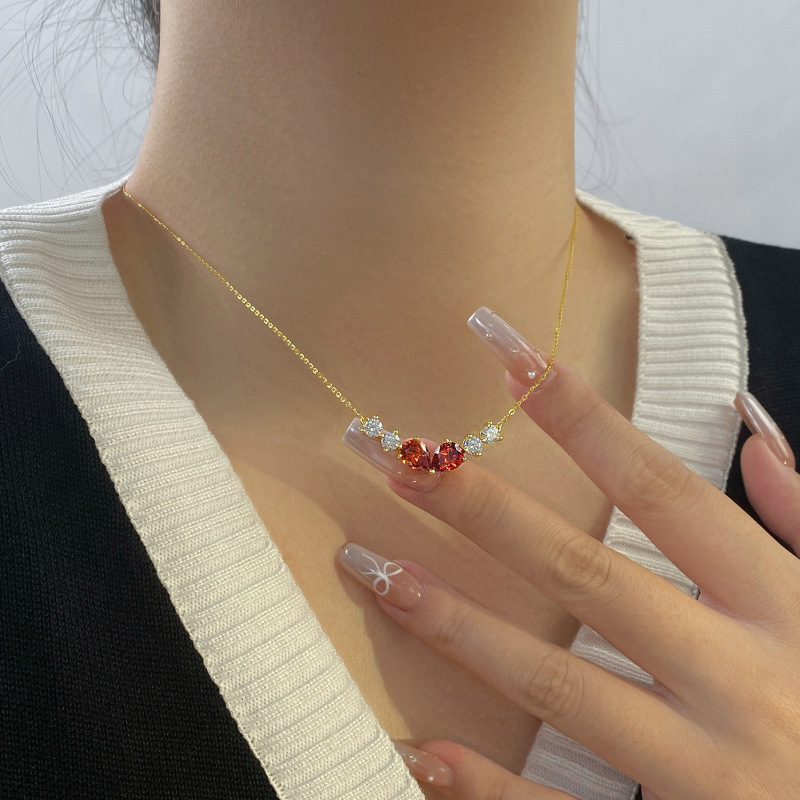 Water Drop Zircon Necklace Accessories For Women