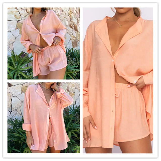 Foreign Trade Casual Shirt Shorts Two piece Set Inulin - Shop at LoveMi