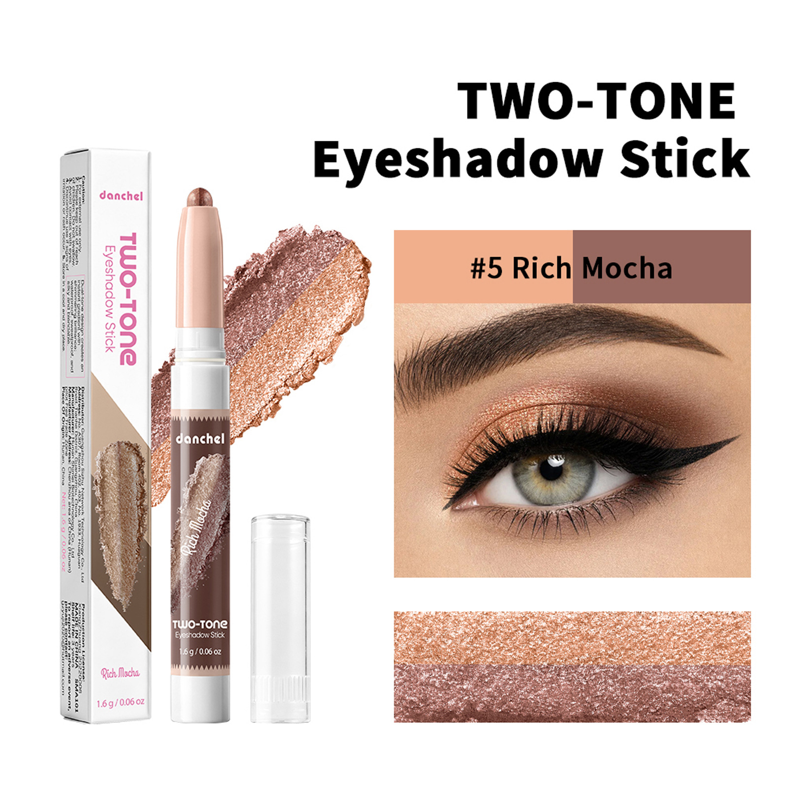 Contour And Highlight Cosmetics Two-Color Gradient Eyeshadow Pen