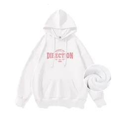 Black Hoodie Brand Fleece Hooded Jacket - White - View 1