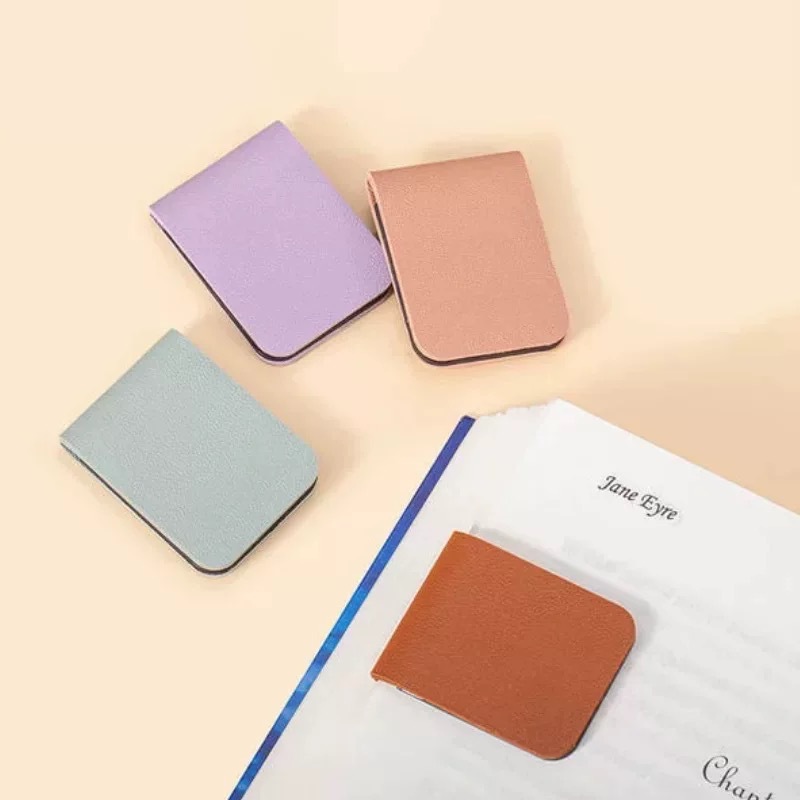 Colorful Rectangular Leather Magnetic Bookmark