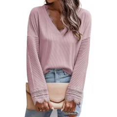 Solid Color Thread Knitwear Women's European And American Simple - Lc25122653 Pink - View 1
