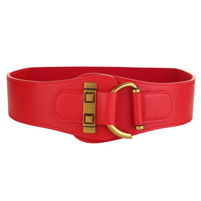 Belt Cummerbund Women's Elastic Decoration Wide Belt Matching Skirt Dress And Coat Fashion Red - Shop at LoveMi