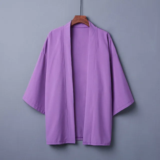Solid Color Cardigan Summer Shirt For Air Conditioning Room Sun Protection Clothing Tide Purple - Shop at LoveMi