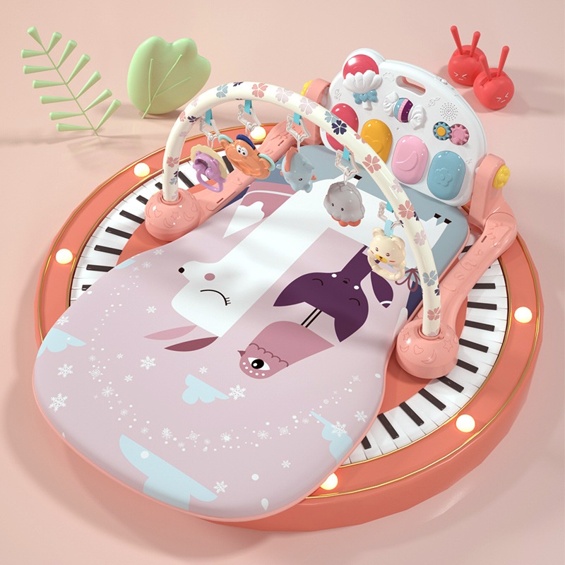 Candy Multifunctional Crawling Mat Pedal Piano Baby Gymnastic Rack