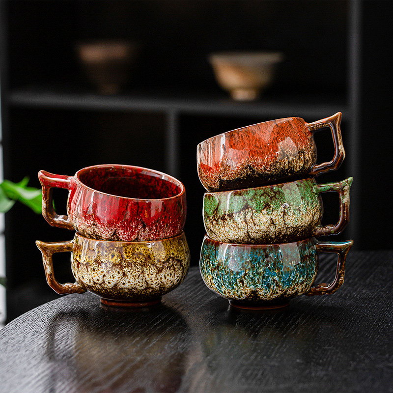 Yao Bian Coffee Ceramic Mug For Home Use