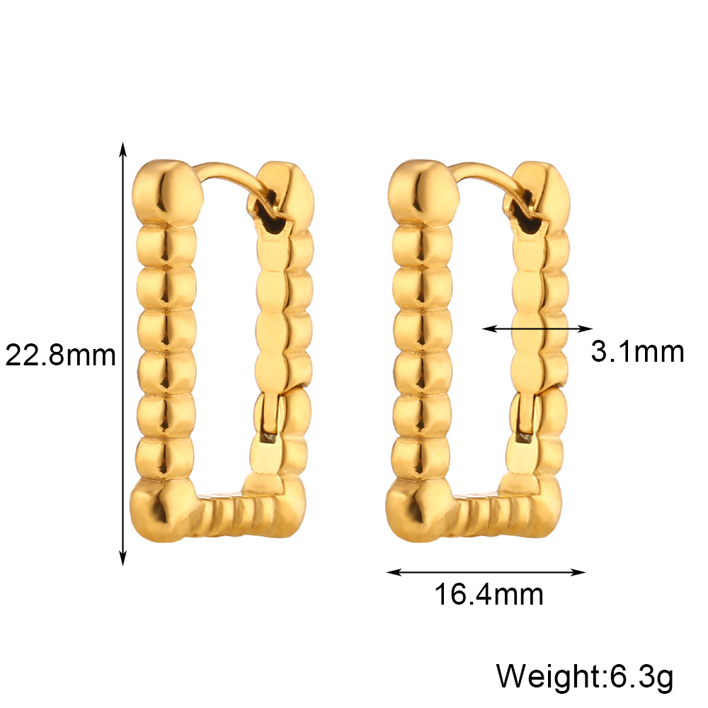 Minority Simple Geometric Earrings Stainless Steel