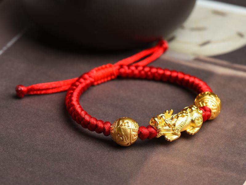 Title 6, Ethnic Style Hand-woven Red Rope Six-character ...