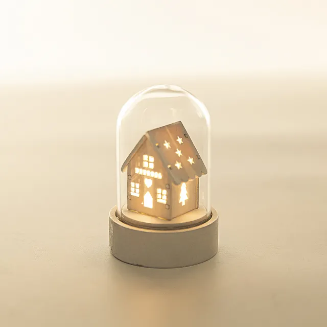 Christmas Decorations Luminous Wooden House Christmas Ornaments Cabin - Shop at LoveMi