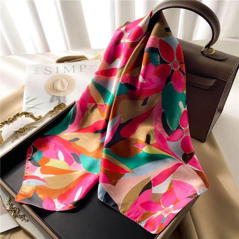 Women's High-end Thin Square Scarf - Image 41