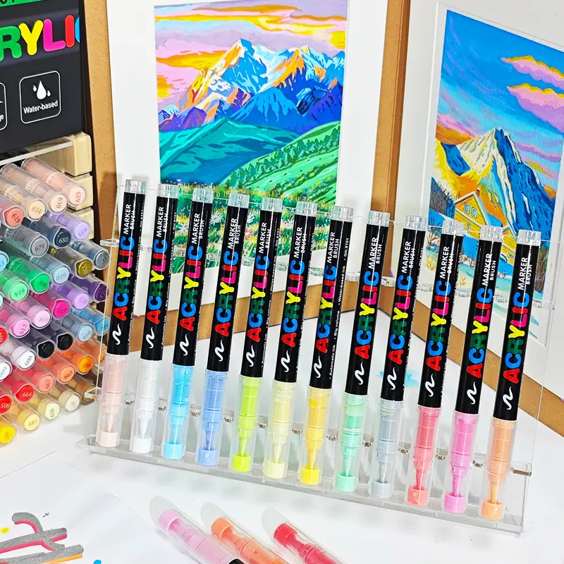 Straight Liquid Acrylic Marker Pen Soft Head