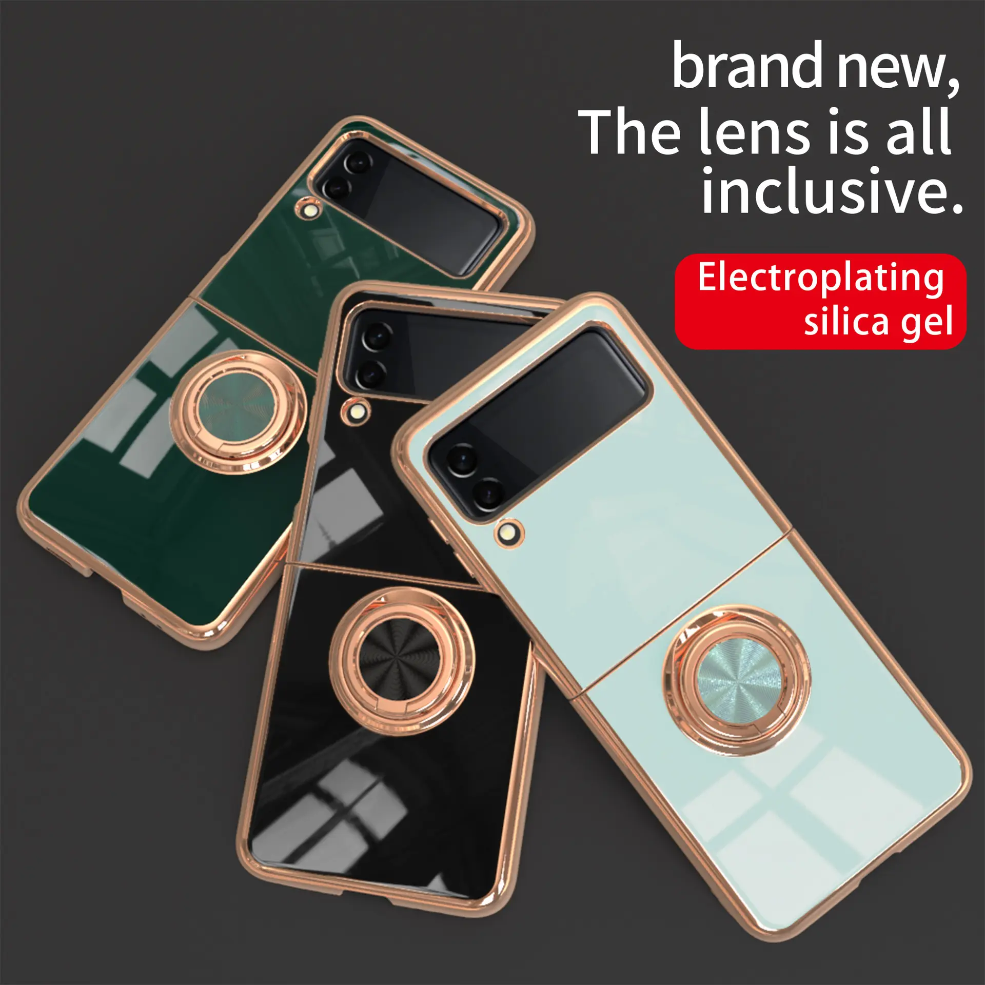 Phone Case Electroplated Magnetic Ring Soft Shell