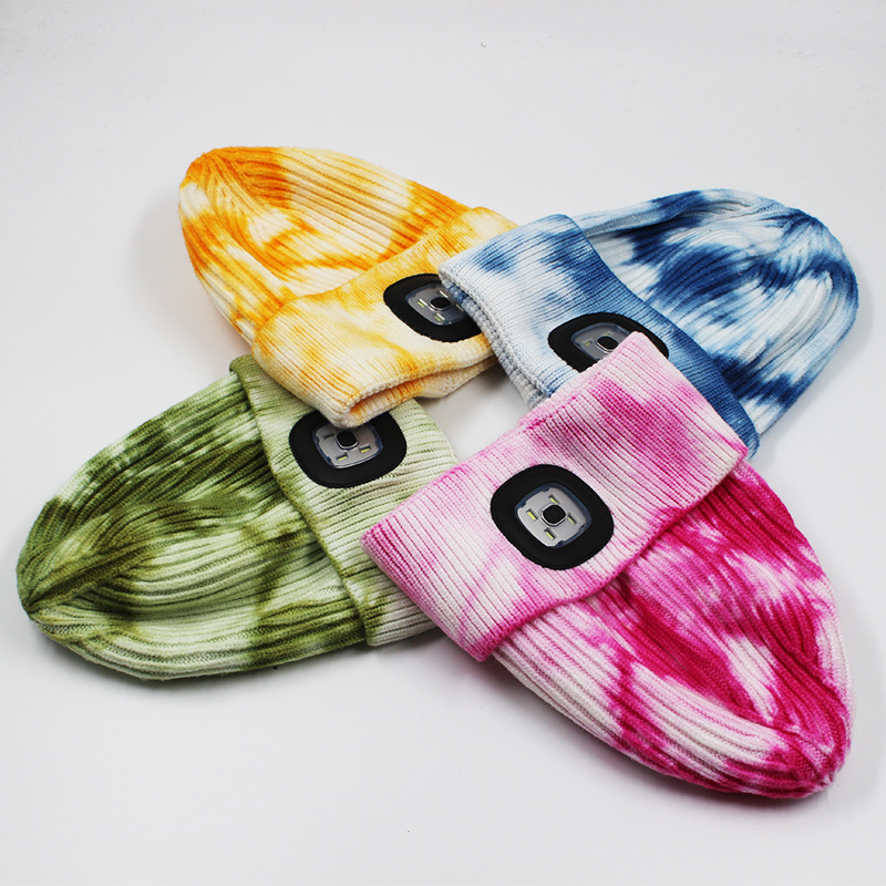 Light LED Upgraded Double-sided USB Rechargeable Wool Luminous Hat