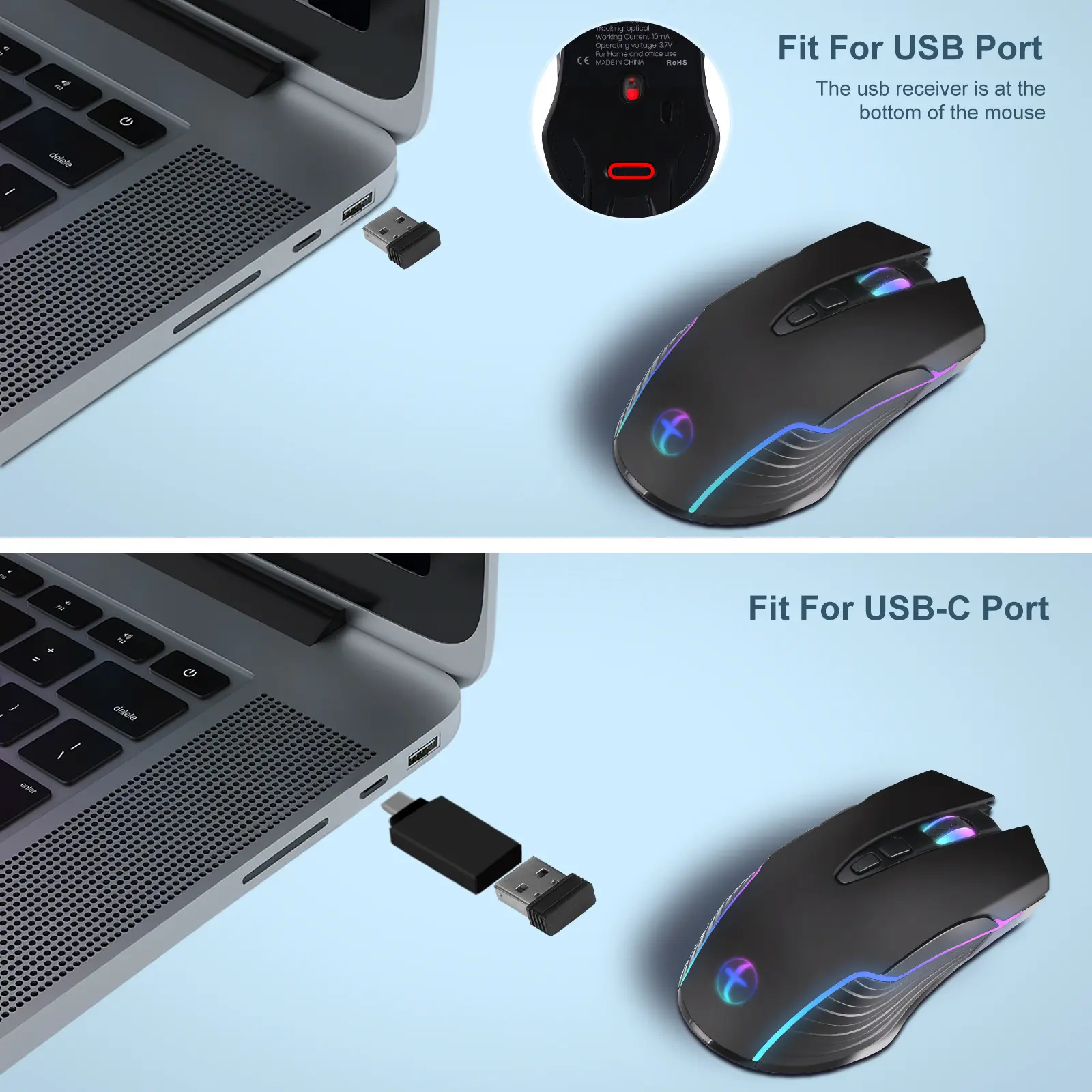 Household Wireless Three-speed Adjustable Mouse