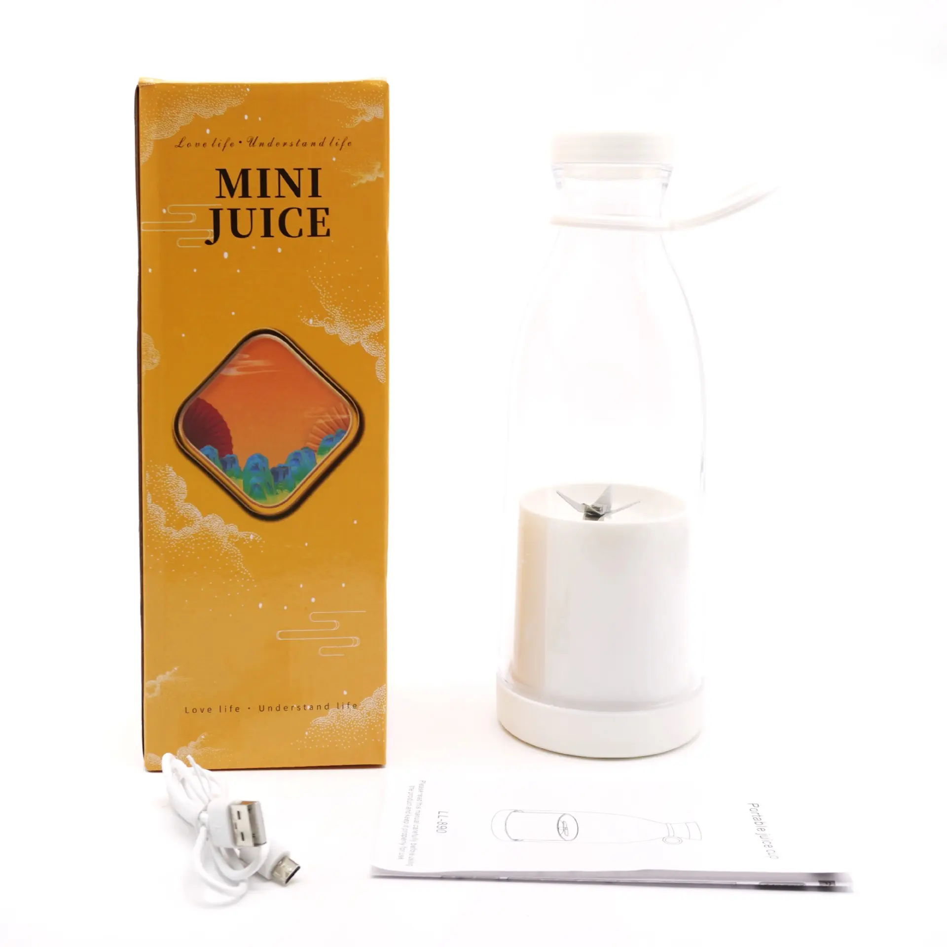 Electric USB Wine Bottle Juicer Cup 6-leaf