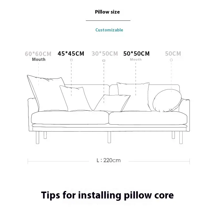 Room Light Luxury Bed Modern Minimalist Bedroom Home Pillow Pillow Cover