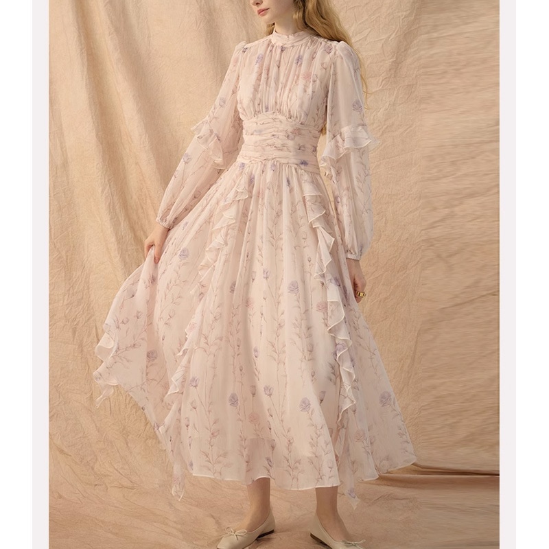 Chiffon Floral Wedding Guest Dress, picture 5 of 9