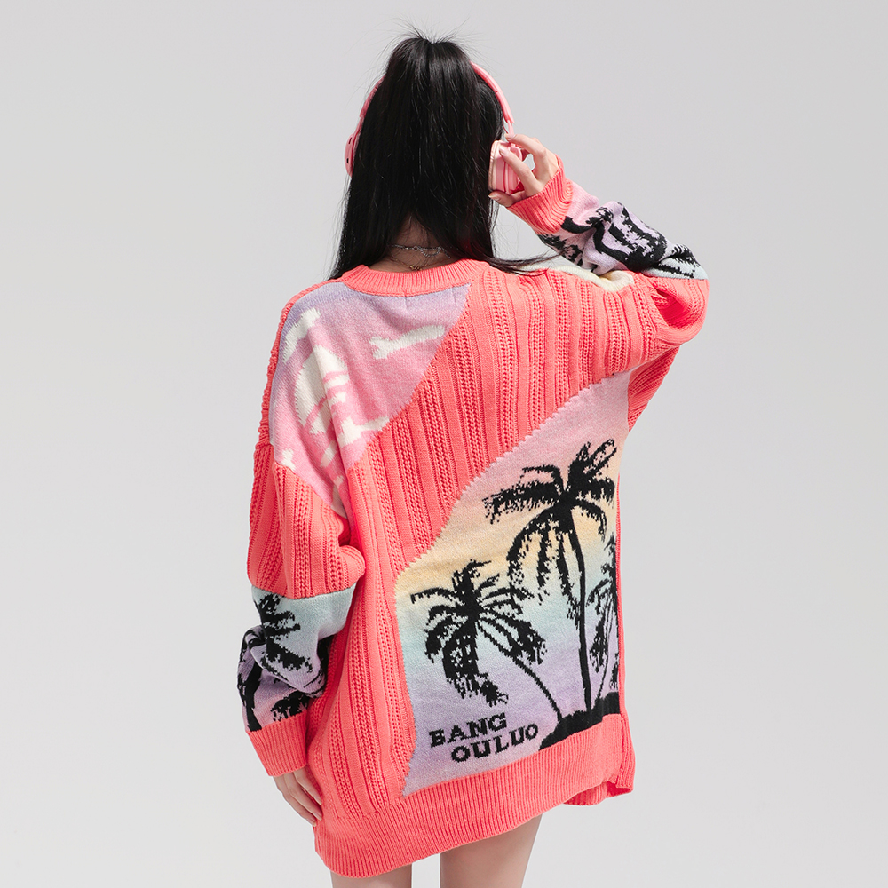 Knitted Loose Casual Cotton Knitwear Men