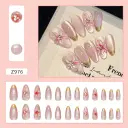Three-dimensional Carved Cat's Eye Line Wearing Armor Removable Nail Sticker view 3