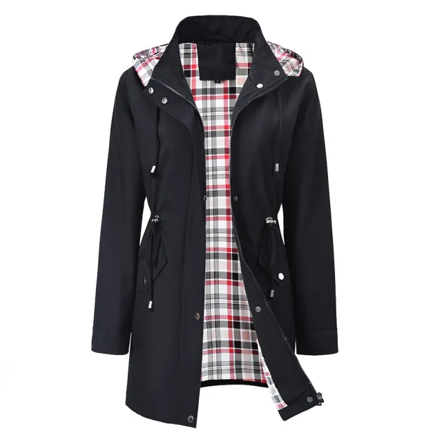 Women's Windbreaker Waterproof Elegant Style Black - Shop at LoveMi
