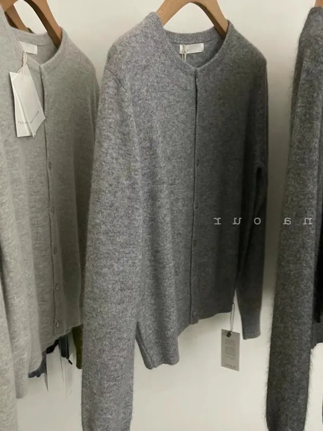 Raccoon Velvet Short Thickened Coat Cardigan Women's Design Sense Niche Small Wool Sweater Light Gray - Shop at LoveMi