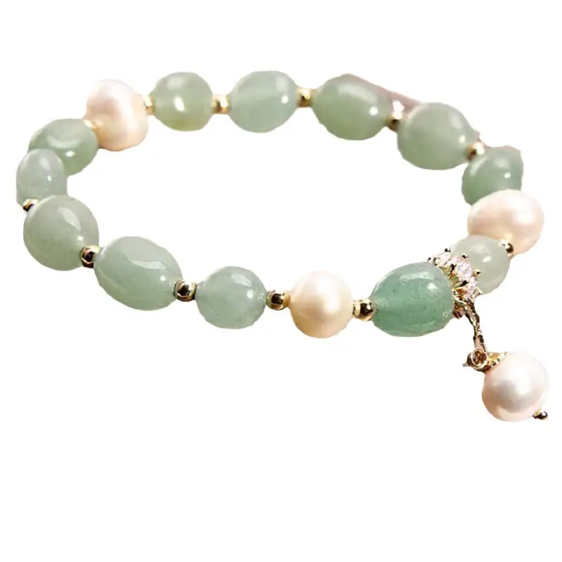 Fashion Natural Freshwater Purple Pearls Crystal Bracelet