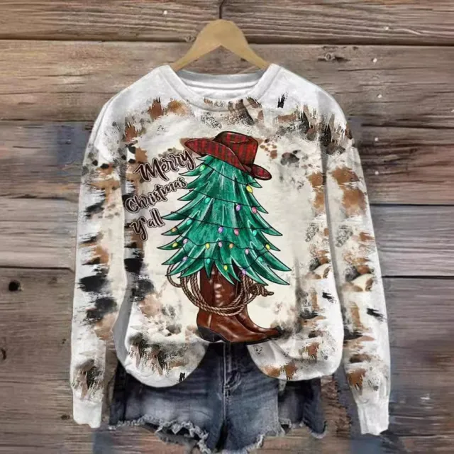 Women's Versatile Christmas 3D Digital Print Sweatshirt Qty06 - Shop at LoveMi
