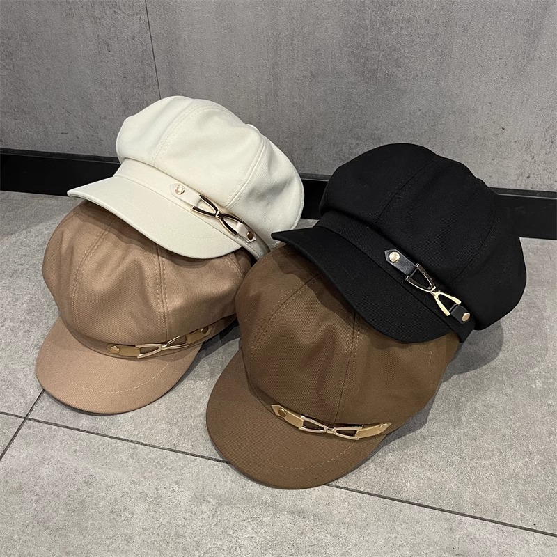 Octagonal Cap Women's Retro British Wild