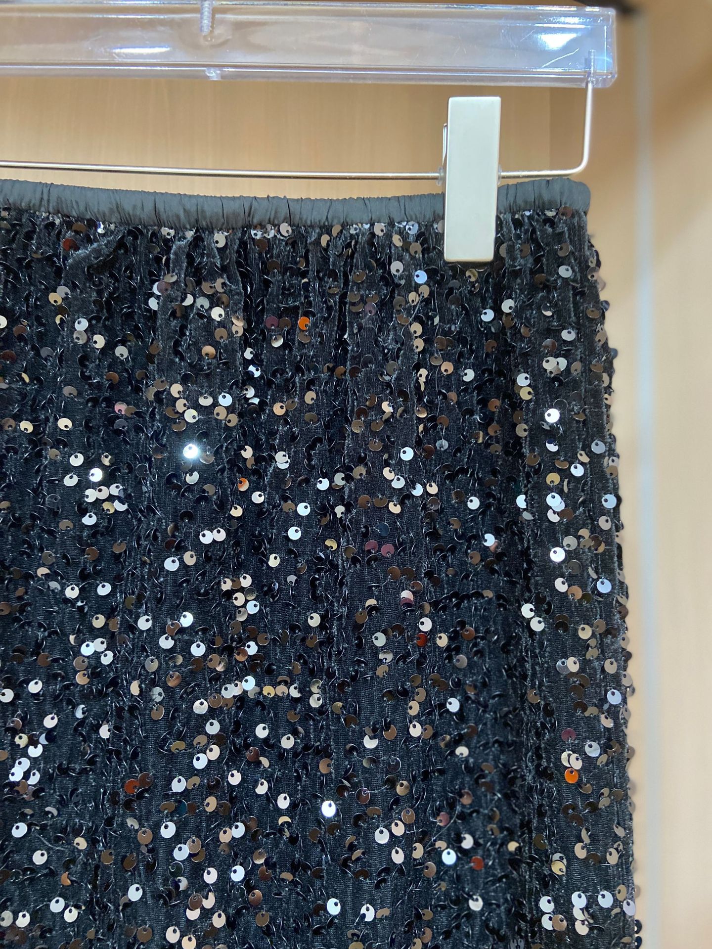 Women's Elegant Fashion High Waist Slimming Sequined Skirt