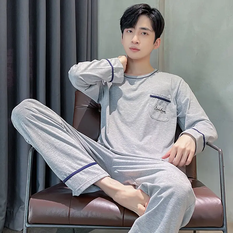 Men's Long Sleeve Cotton Simple Loose Plus