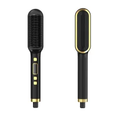 Display Hair Straightener Dual-purpose Does Not Hurt Hair Curls - Black Australian Standard - View 1